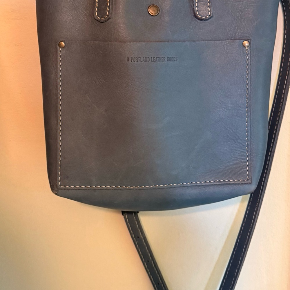 Portland Leather Goods Blue small Crossbody Bag
